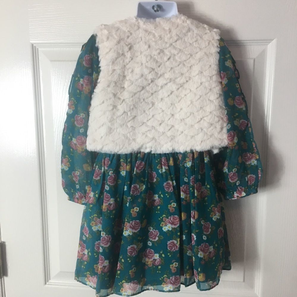 LITTLE LASS Dress And Vest Set Size 4 - Picture 5 of 8